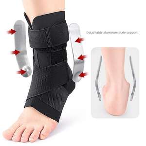 नई डबल एल्यूमीनियम प्लेट पहनने योग्य टखने की सुरक्षा के लिए दबाव पट्टियों के साथ डबल एल्यूमीनियम प्लेट - Product Image 3