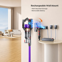 Aspirateur sans fil, 260W 27000PA, 45 minutes d'autonomie, anti-emmêlement avec écran tactile pour poils d'animaux/tapis/sols