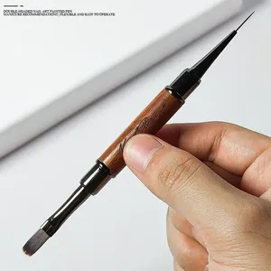 New 1pcs Double-end <b>Nail</b> Pen <b>Nail</b> Art Brushes Builder Gel French <b>Nail</b> Gradient Brush Small Thin Manicure Brush <b>Tool</b> XJS05 - Product Image 5