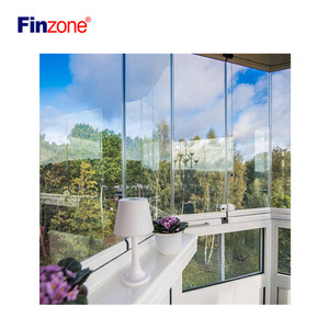 Chine usine nouvelle conception de fenêtre balcon vitrage balcon sans cadre système de vitrage <span class=keywords><strong>pour</strong></span> fenêtre de balcon - Product Image 3