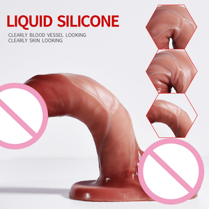Dildo in Silicone Liquido Ultra-Morbido OEM all'Ingrosso, Prezzo Basso, Dimensioni Ridotte 17-18cm, Giocattolo Sessuale per Donne e Uomini - Product Image 4