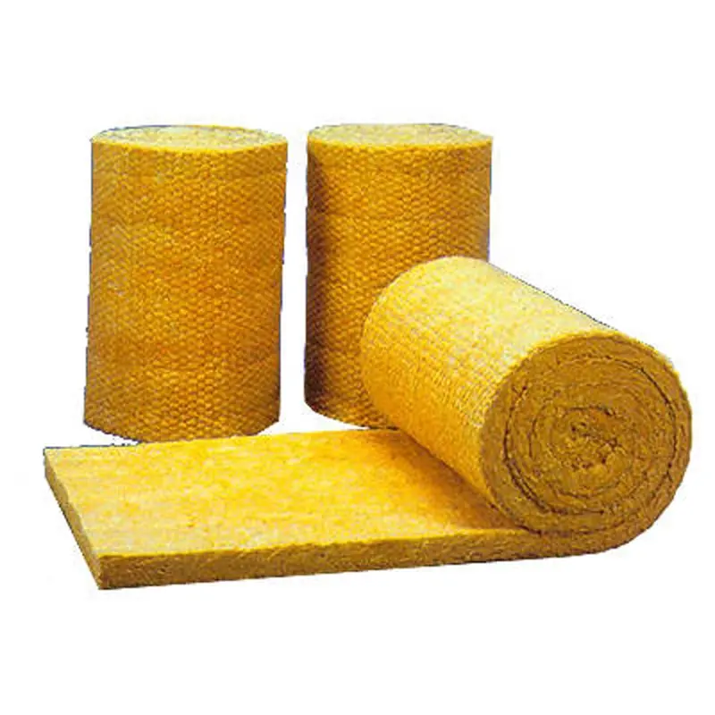 Good Thermal Fireproof Stone Wool Insulation Roll Mineral Basalt Rock Wool Felt Rock Wool Blanket Roll Price