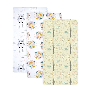 100% जर्सी कपास नरम सांस लेने योग्य नवजात शिशु कुरब बिस्तर सेट बेबी क्रिब बिस्तर सेट बेबी क्रिब शीट - Product Image 1