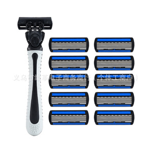 Rasoir corporel Weige pour femmes, 6 lames en acier inoxydable, rasoir manuel, outil d'épilation du corps entier avec tondeuse - Product Image 2