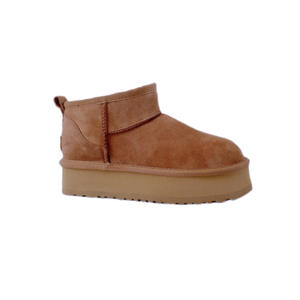 Botas de Nieve para Mujer, Diseño de Diseñador, Suela Gruesa de 4CM, Impermeables, Cálidas para Invierno, Forradas de Piel de Oveja, Transpirables, de Una Pieza, con Forro de Felpa - Product Image 5