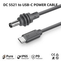 Kabel Daya USB-C ke DC PVC 100W PD 5A Pengisian Cepat Tahan Lama Grosir 2M 3M 5M Tahan Air untuk Starlink Mini