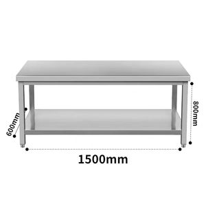 Mesa de acero inoxidable VICTORY, pierna cuadrada, Banco SS, mesa de café, equipo de catering para otros suministros de hotel y restaurante - Product Image 1