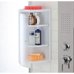 Étagère d'angle pour douche ANKORA LINE - BLANC/TRANSPARENT - Product Image 1