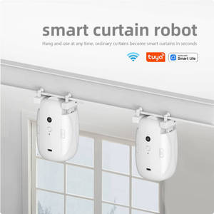 Rideaux intelligents entièrement automatiques pour maison connectée, moteur électrique, commande vocale, rideaux électriques WiFi, accessoire - Product Image 1