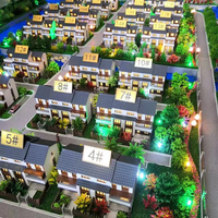 Modèle moderne de bâtiment 3D pour la solution de conception graphique de trains de modèle d'échelle d'exposition architecturale
