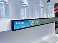 Présentoir publicitaire LED LCD ZKONG de 23 pouces avec barre extensible pour magasins de vente au détail en intérieur