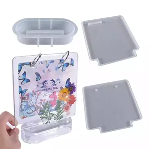 Y4183 Handmade Jumbo Calendar Hanging Board Silicone Mould Kit Epoxy Resin Base Notepad Mold For Home Decoration