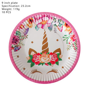 Palmy Cartoon <strong>Party</strong> Decor Birthday Paper Plate Cup Backdrop Pompoms Cake Toppers Kids Happy Birthday <strong>unicorn</strong> <strong>Party</strong> <strong>Supplies</strong> - Product Image 4