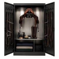 Boîte à équipement équestre sur mesure en acier, casier de rangement pour équipement équestre, fabrication de tôles, découpe laser, pliage, soudage, peinture en poudre