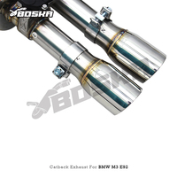 Knalpot Valvetronic Custom untuk BMW M3 E90/E92/E93 4.0L 2008-2013 Boska Dual X Pipe Suara Agresif Resonated Valved Race Pipes