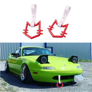 1Pcs Universal JDM Style TSURIKAWA Cute Unluck Cat Anime Cartoon Ring Subway Train Bus Handle PVC Strap for Car Styling - Product Image 5