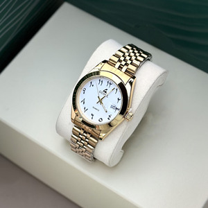 Reloj Automático de Estilo Ejecutivo con Bisel Estriado, Cristal de Zafiro, Ventana de Fecha, Brazalete de Acero Inoxidable, Reloj para Hombre - Product Image 4