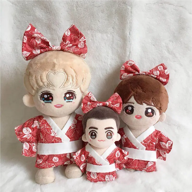 Mascotte personnalisée en peluche jouet mignon Kimono japonais poupées étoile adapté aux vêtements de poupée costume