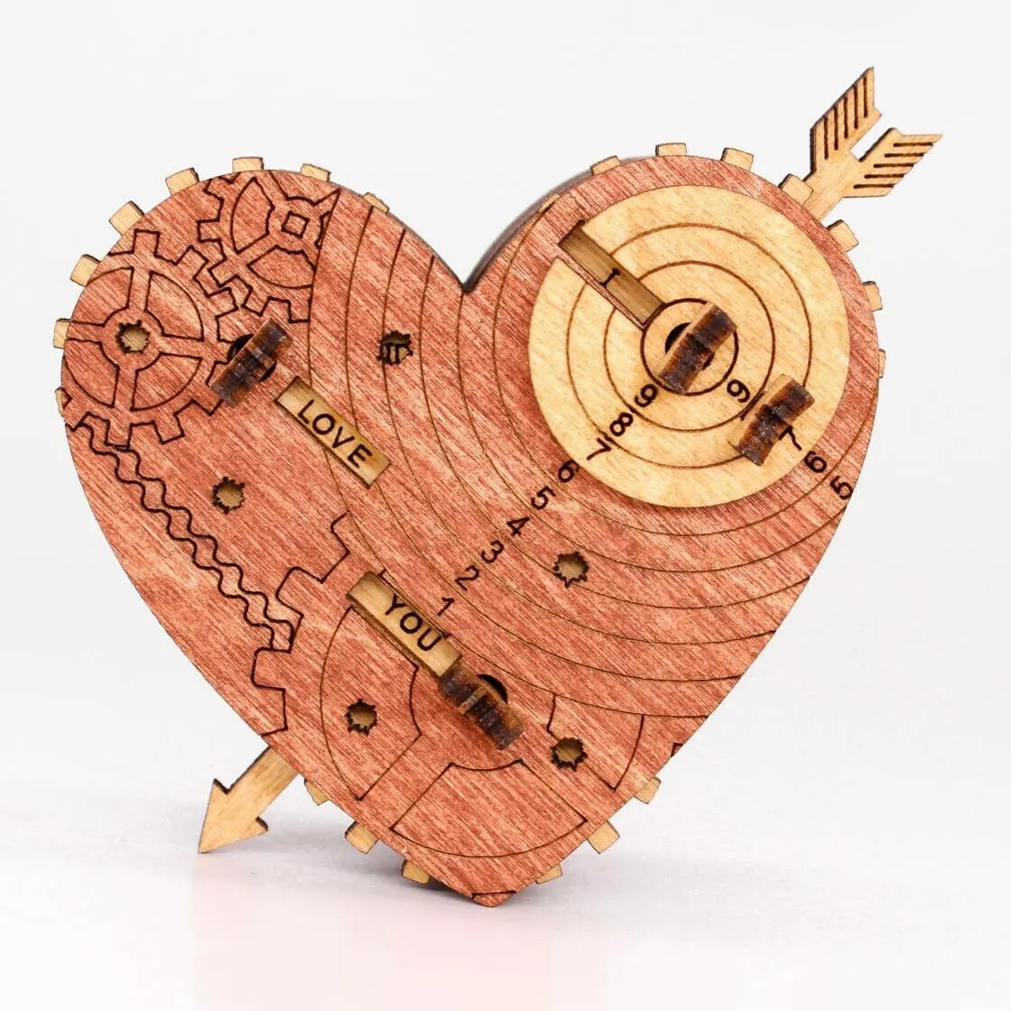 Venta al por mayor Cluebox Brain Games 3D Rompecabezas de madera Tin Woodman'S Heart. Una caja mecánica con una cerradura de código