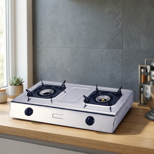 Cocina doble de acero inoxidable de 0.4 mm con soporte ajustable para sartén para electrodomésticos - Product Image 4