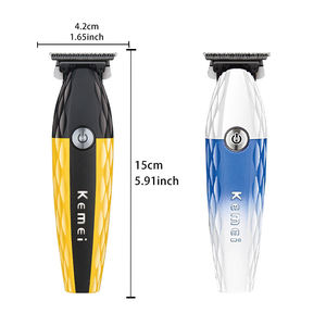 Tondeuse à cheveux <span class=keywords><strong>électrique</strong></span> professionnelle Kemei KM-1690A à lames zéro espacement pour hommes, rechargeable, pour finitions de coupe - Product Image 6
