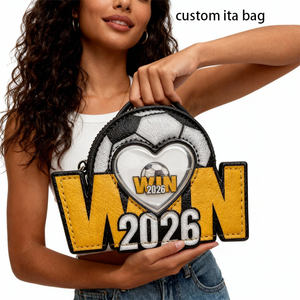 Bolso Bandolera Personalizado 2026 con Forma de Balón de Fútbol, Material PU, Ventana en Forma de Corazón, Novedad para Fanáticos, para Hombres y Mujeres - Product Image 3