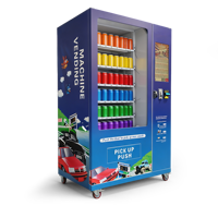 Máquina Expendedora de Espiral, Kiosco Comercial Grande para Exteriores con Pantalla Giratoria para Snacks y Bebidas