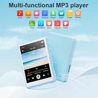 Lecteur MP3 bleu avec prise en charge du format FLAC 5.3, carte TF 256 Go, port Type-C pour enfants