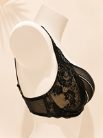 Sujetador Push-Up de Encaje para Mujer con Detalles de Pedrería, Lencería con Aros, Sujetador de Malla Sexy, OEM, Personalizado, Venta al Por Mayor