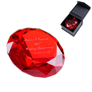 ที่นิยมทับทิมแก้วเพชรสีแดงพลอยคริสตัลเพชรทับกระดาษสำหรับของขวัญวันครบรอบแต่งงาน - Product Image 1