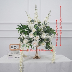 DKB Handmade <b>Flower</b> Ball Indian Wedding Decoration Green White Rose Centerpiece <b>Flower</b> Ball for Wedding Decoration - Product Image 2