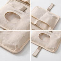 Sac Organisateur Minimaliste Personnalisé avec Logo, en Toile Premium, Multi-Poches, Pochette Portable pour Essentiels de Voyage, Sac de Rangement de Voyage Réutilisable