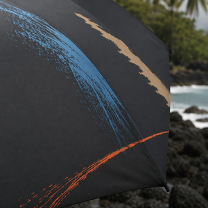 Parapluies promotionnels automatiques imperméables, couleurs personnalisées, résistants au vent, avec logo vague de mer, pour le voyage. - Product Image 5