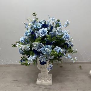 Vente en gros d'usine, centres de table personnalisés pour mariage, décoration de table, roses artificielles en soie, hortensias blancs et verts, boules de fleurs de jardin - Product Image 6