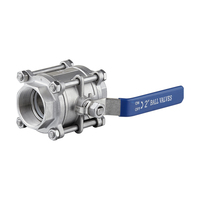 Vanne à boisseau sphérique professionnelle 2 pièces à passage pleine, filetage BSP NPT, pour applications industrielles d'eau, d'huile, de gaz et de produits chimiques