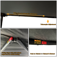 Auvent rétractable pour voiture 4x4, abri solaire imperméable pour camping en extérieur et overlanding