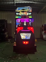 Máquina de Juego de Carreras de Autos Operada con Monedas, Simulador de Carreras Dinámico con Pantalla LCD HD, Videojuego de Plástico para Parques de Diversiones