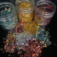 80 ml en bouteille, paillettes dorées en papier, colle DIY faite à la main, paillettes pour coque de téléphone, poudre dorée, paillettes pour ongles, fragments de paillettes