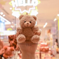 Ours en peluche personnalisés de 12 cm en coton PP doux et mignon, avec pulls de déguisement, porte-clés, pendentifs pour sacs, pour machines à griffes et anti-stress