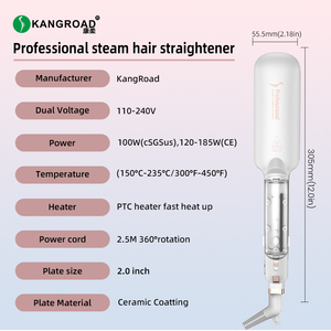 Piastra a Vapore Professionale 2 <span class=keywords><strong>in</strong></span> 1 per Capelli, <span class=keywords><strong>in</strong></span> Ceramica a Infrarossi, per Capelli Ricci Naturali e Spessi - Ingrosso - Product Image 3
