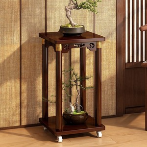 Chinese-style flower stand, floor-standing shelf for living room, solid wood flower stand for balcony, 2025 new style, indoor - Product Image 5