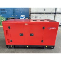 Groupe électrogène refroidi à l'eau insonorisé fait sur commande 15 KVA 15KVA 12KW générateur diesel silencieux de 12 kilowatts pour la région éloignée