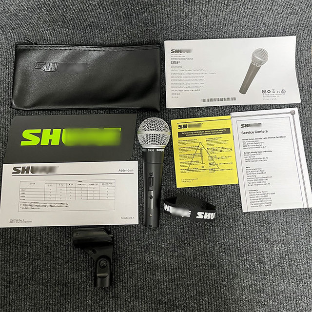 SM58S Wired Dynamic Microphone Cardioid Pattern Switch Low Signal-to-Noise Ratio for Stage Performance Karaoke Recording Outdoor