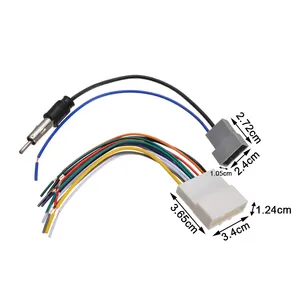 Auto Cables Car DVD Radio Install Stereo Wire Harness Cable Plug Antenna harness Adapter For Nissan Subaru