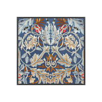 Tableau tapisserie tête d'ours sauvage doré luxe design original, broderie tissée cadre décoration hôtel