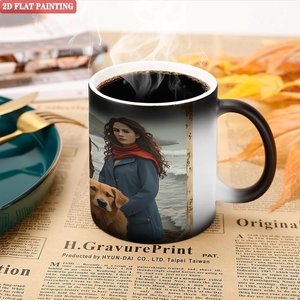 Halloween Heat Reveal Mug Frosted Black 11oz <b>Ceramic</b> Magic <b>Cup</b> - Product Image 5