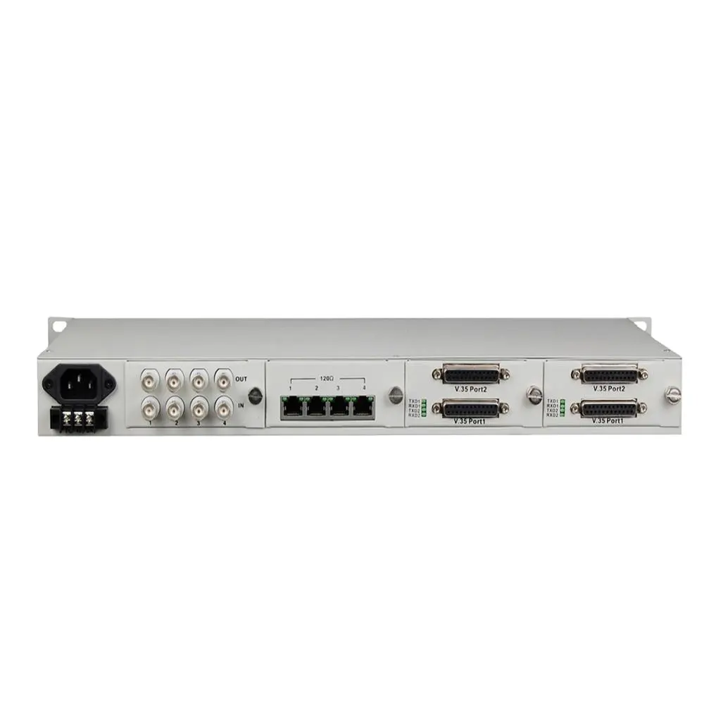 Modular Multi-Service Multiplexer PDH E1 FXO FXS V.35อนุกรม RS232 RS485 RS422 FE ไฟเบอร์เสียง Pcm Mux