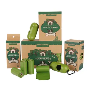 Bolsas biodegradables de plástico para residuos de perros, bolsas de basura personalizadas, venta al por mayor