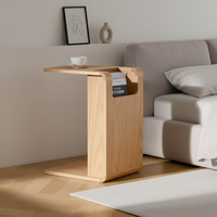 Table console fixe Wabi Sabi avec niche ouverte pour magazines, en chêne massif, contemporaine, durable, de luxe, pour porche, salon, hôtel, salle à manger