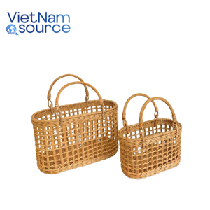Artisanat traditionnel panier de rangement en bambou organisateur décoratif assiettes jetables de Source du Vietnam - Product Image 1